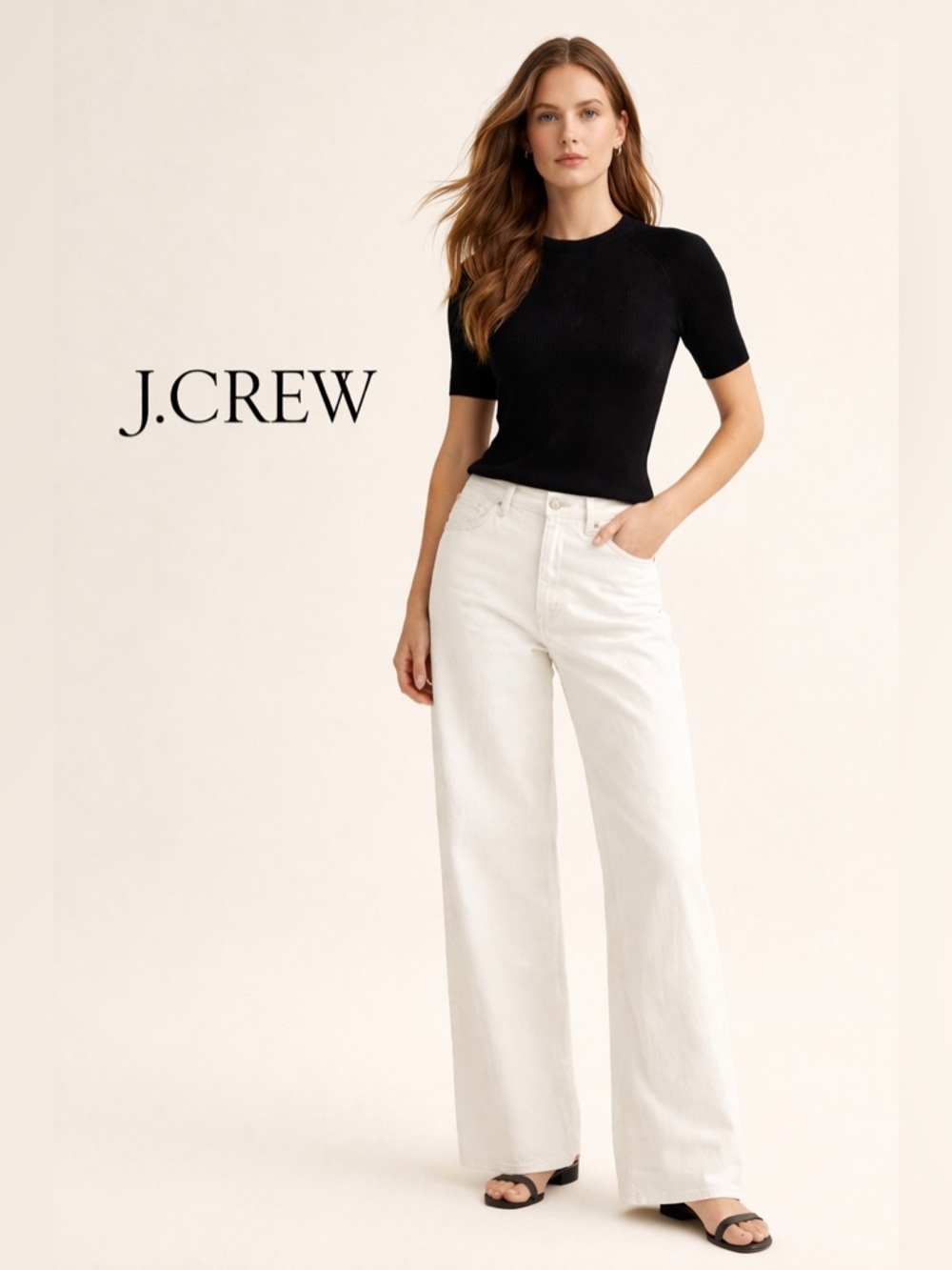 J. Crew Black Silk* Ribbed Top XS*